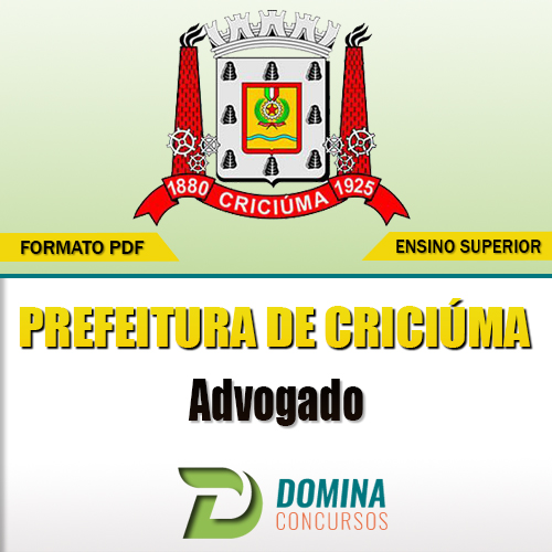 Apostila Criciúma SC 2017 Advogado Download PDF