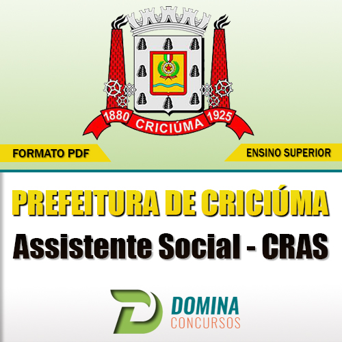 Apostila Concurso Criciúma SC 2017 Assistente Social CRAS
