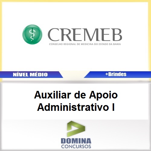 Apostila CREMEB BA 2017 Auxiliar de Apoio Administrativo I