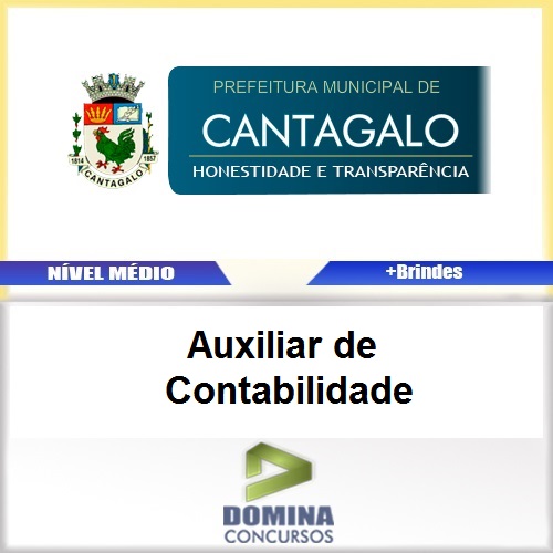 Apostila Cantagalo MG 2017 Auxiliar de Contabilidade