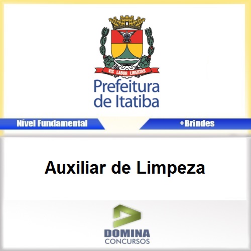 Apostila Itatiba SP 2017 Auxiliar de Limpeza PDF