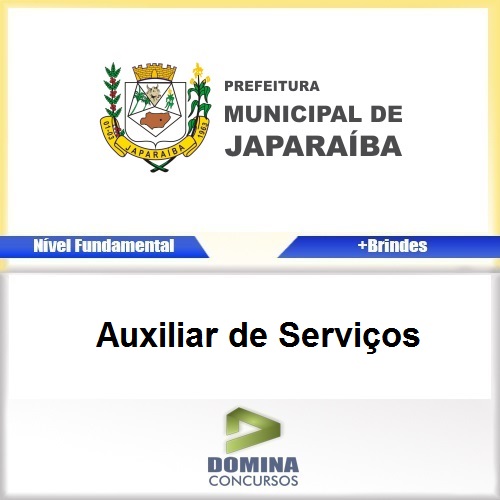 Apostila Japaraíba MG 2017 Auxiliar de Serviços PDF