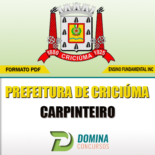 Apostila Concurso Criciúma SC 2017 Carpinteiro PDF