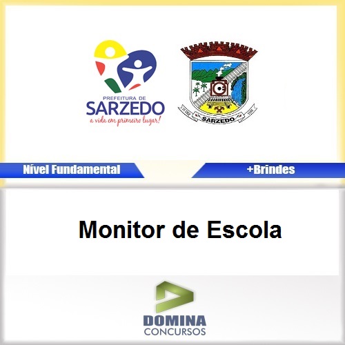 Apostila Concurso Sarzedo MG 2017 Monitor de Escola