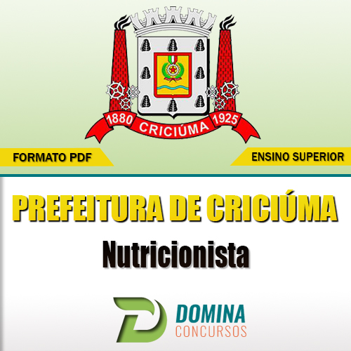 Apostila Concurso Criciúma SC 2017 Nutricionista