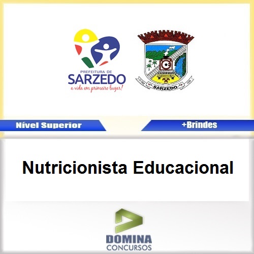 Apostila Concurso Sarzedo MG 2017 Nutricionista Educacional