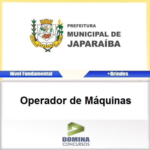 Apostila Concurso Japaraíba MG 2017 Operador de Máquinas