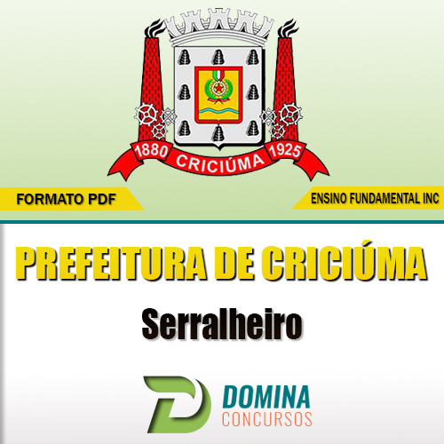 Apostila Concurso Criciúma SC 2017 Serralheiro PDF