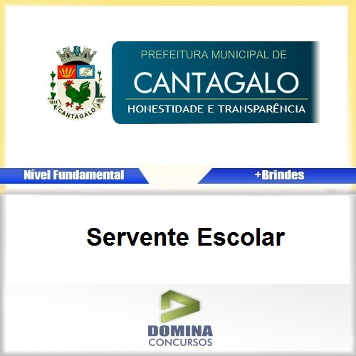 Apostila Concurso Cantagalo MG 2017 Servente Escolar