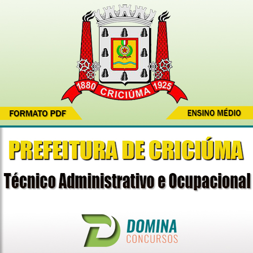Apostila Criciúma SC 2017 Técnico Administrativo e Ocupacional