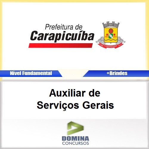 Apostila Carapicuíba SP 2017 Auxiliar de Serviços Gerais