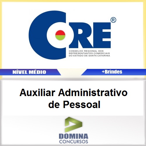 Apostila CORE SC 2017 Auxiliar Administrativo de Pessoal