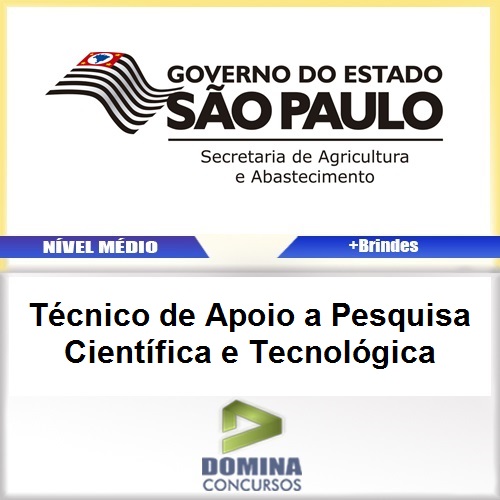 Apostila SAA SP 2017 Técnico Pesquisa Científica Tecnológica