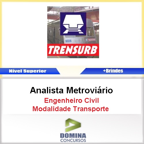 Apostila TRENSURB 2017 Engenheiro Civil Transporte