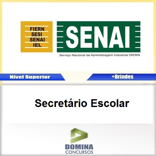 Apostila Concurso SENAI RN 2017 Secretário Escolar PDF