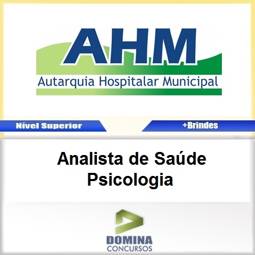 Apostila Concurso AHM SP 2017 Analista de Saúde Psicologia