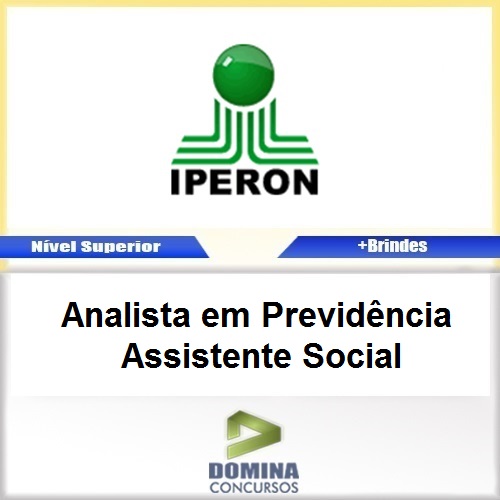 Apostila IPERON 2017 Analista em Previdência Assistente Social