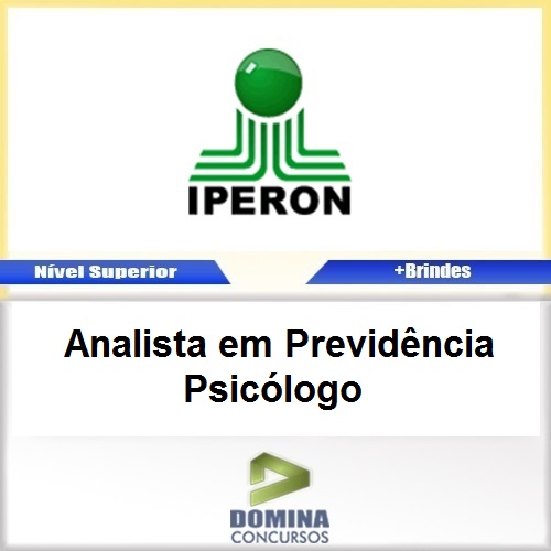 Apostila IPERON 2017 Analista em Previdência Psicólogo