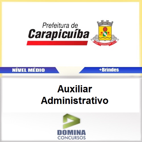 Apostila Concurso Carapicuíba SP 2017 Auxiliar Administrativo