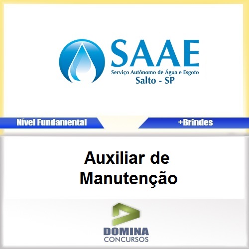 Apostila Concurso SAAE SP 2017 Auxiliar de Manutenção