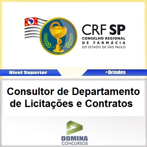 Apostila Concurso CRF SP 2017 Consultor de Licitações Contratos