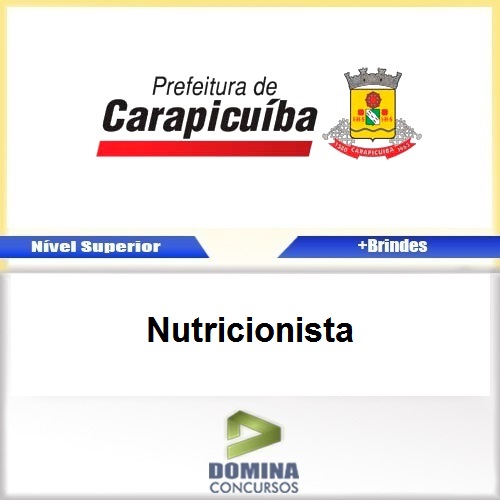 Apostila Concurso Carapicuíba SP 2017 Nutricionista