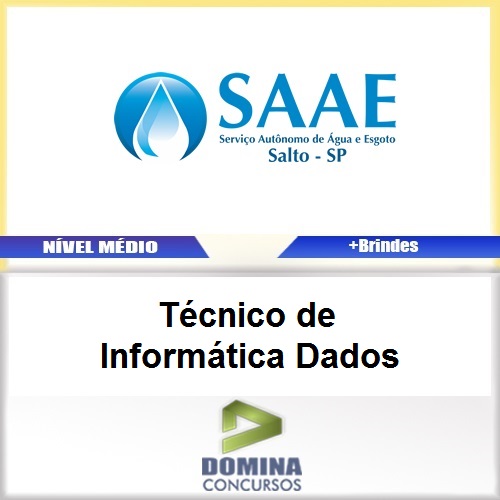 Apostila Concurso SAAE SP 2017 Técnico Informática Dados