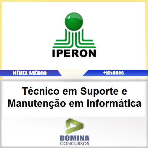 Apostila IPERON 2017 Técnico Suporte Manutenção Informática