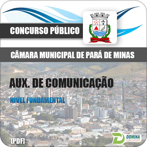 Apostila Pará de Minas MG 2017 Auxiliar de Comunicação