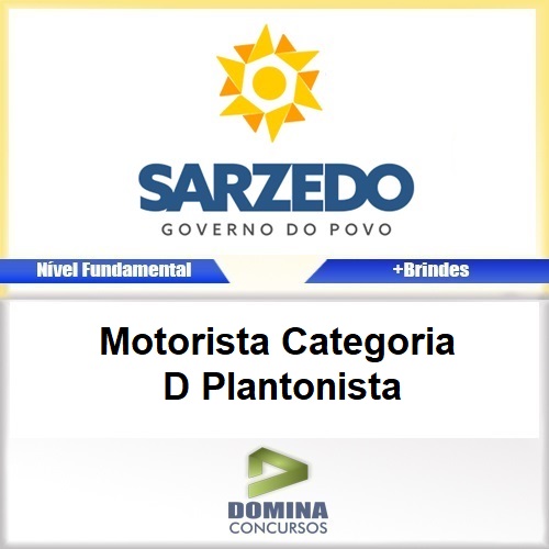 Apostila Sarzedo MG 2018 Motorista Categoria D Plantonista