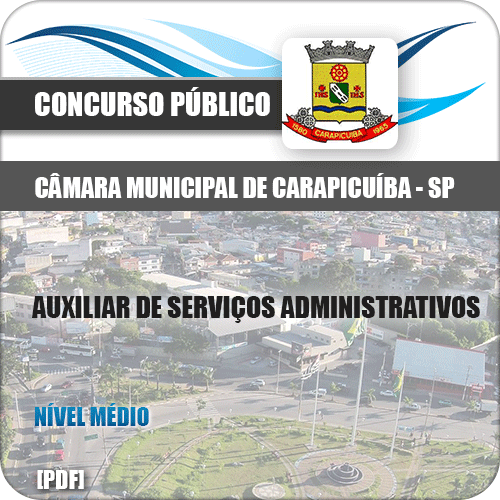 Apostila Câmara Carapicuíba 2018 Auxiliar de Serviços Administrativos