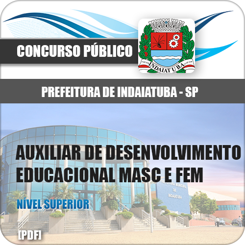 Apostila Indaiatuba SP 2018 Auxiliar Desenv Educacional