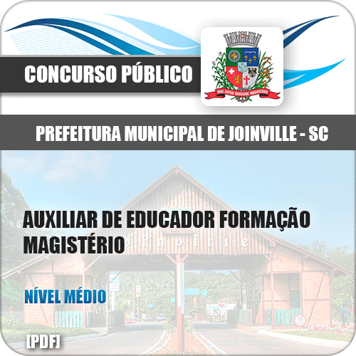 Apostila Prefeitura Joinville SC 2019 Auxiliar de Educador