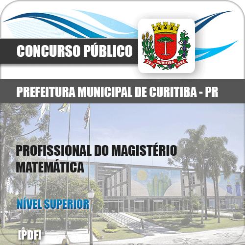 Apostila Curitiba PR 2019 Profissional Magistério Matemática