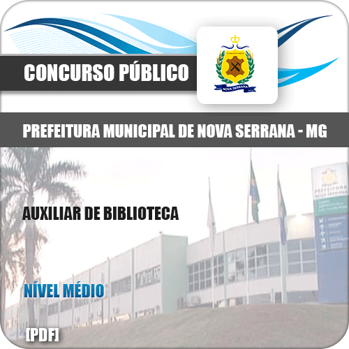 Apostila Pref Nova Serrana MG 2019 Auxiliar de Biblioteca