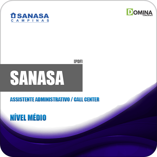 Apostila SANASA SP 2019 Assistente Administrativo Call Center