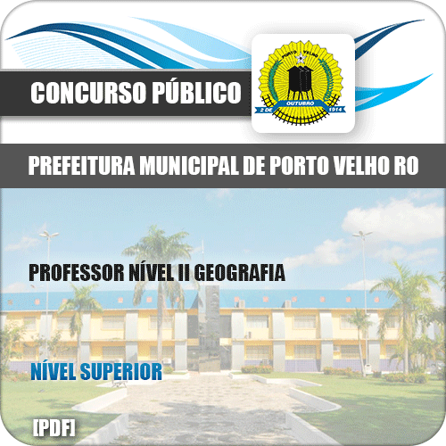 Apostila Pref Porto Velho RO 2019 Professor Nível II Geografia