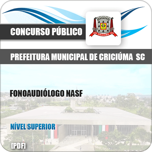 Apostila Pref Criciúma SC 2019 Fonoaudiólogo NASF