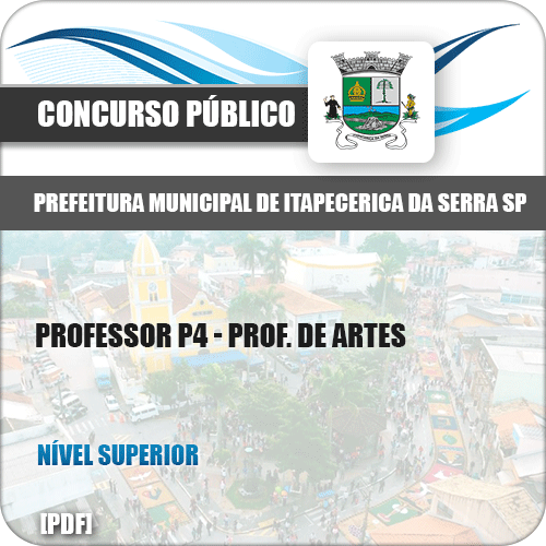Apostila Pref Itapecerica Serra SP 2019 Professor P4 Prof Artes