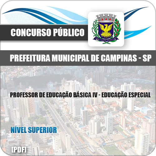 Apostila Pref Campinas SP 2019 Professor IV Educação Especial