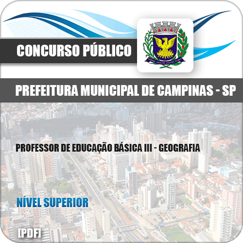 Apostila Pref Campinas SP 2019 Professor III Geografia
