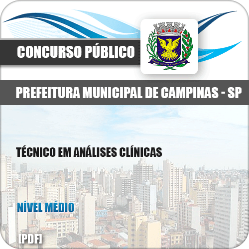Apostila Pref Campinas SP 2019 Técnico em Análises Clínicas