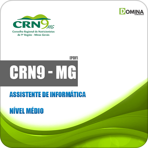 Apostila CRN 9ª Região MG 2019 Assistente de Informática