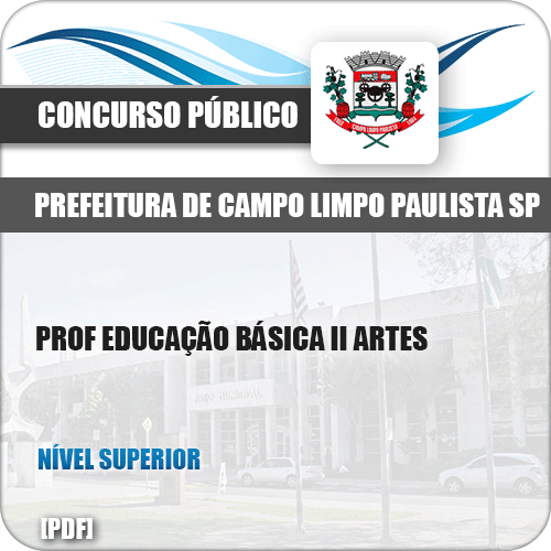 Apostila Pref Campo Limpo Paulista SP 2019 Prof II Artes
