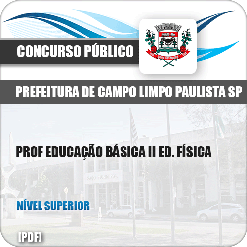 Apostila Pref Campo Limpo Paulista SP 2019 Prof II Ed. Física