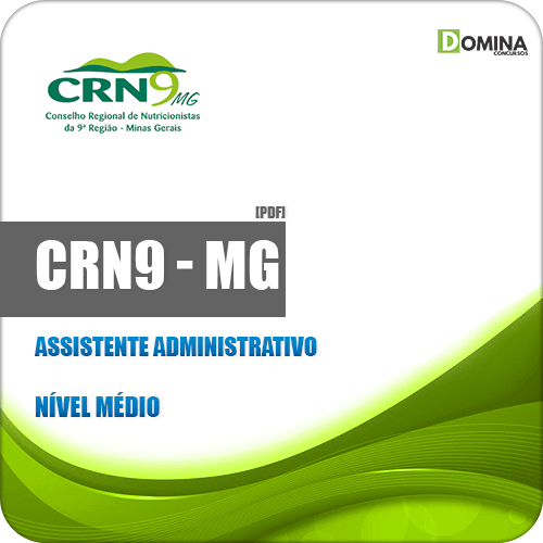 Apostila CRN 9ª Região MG 2019 Assistente Administrativo