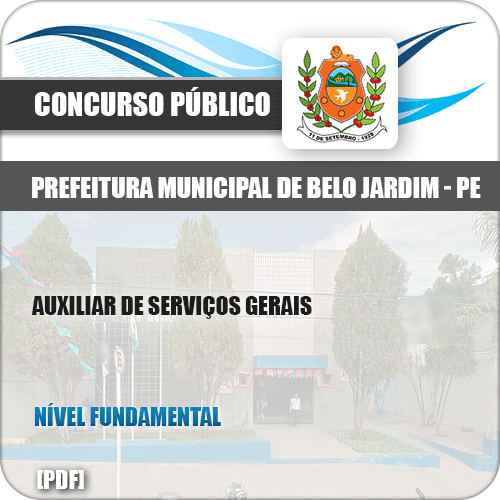 Apostila Pref Belo Jardim PE 2019 Auxiliar de Serviços Gerais