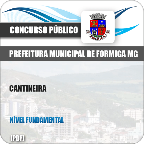 Apostila Concurso Público Pref Formiga MG 2019 Cantineira