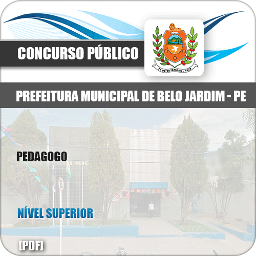 Apostila Concurso Público Pref Belo Jardim PE 2019 Pedagogo