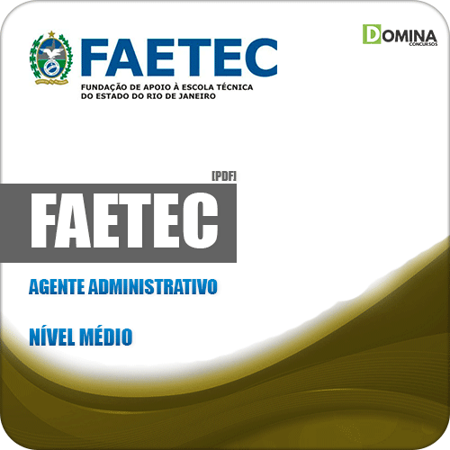 Apostila Concurso Público FAETEC RJ 2019 Agente Administrativo